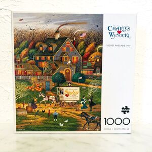 Charles Wysocki Secret Passage Inn Fall Scene 1000 Piece Puzzle Buffalo Games